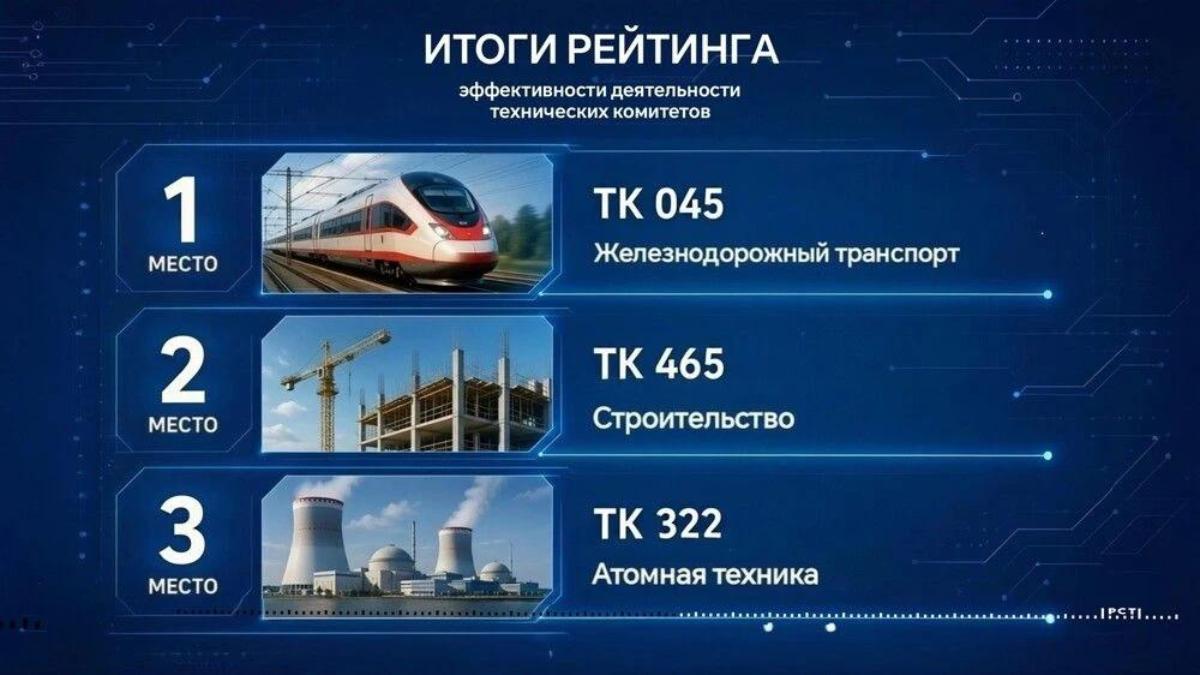 От высокоскоростных железнодорожных магистралей до строительства АЭС по всему миру - лидеры нового рейтинга эффективности технических комитетов
